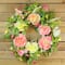 22&#x22; Pink &#x26; Yellow Rose &#x26; Peony Floral Artificial Spring Wreath